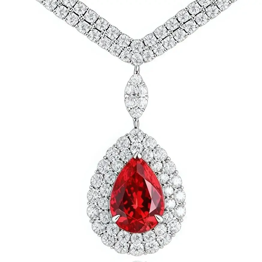 ShanLover Brand Light Luxury High Quality Necklace S925 Silver Gemstone Women Lab Grown Gemstones Luxury Brand Designer Necklace