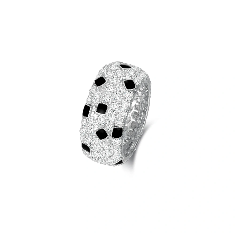 ShanLover Brand Luxury Designer S925 925 Sterling Silver Ring Retro Spotted Leopard Print Ring Fashionable Women's Nice Jewelry