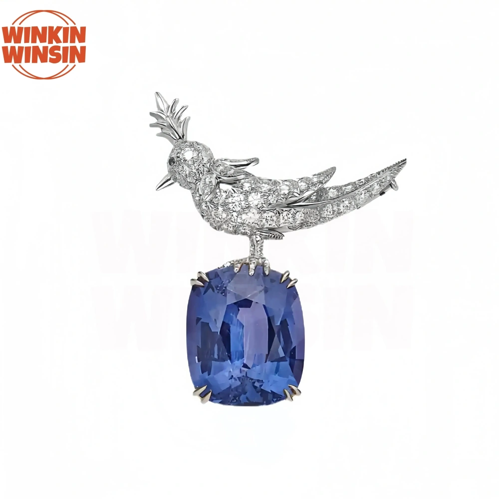 Winkin Winsin Brand Popular 925 Sterling Silver New Style Animal Bird Brooch For Women Pearl Zircon Gemstones Brooches Jewelry