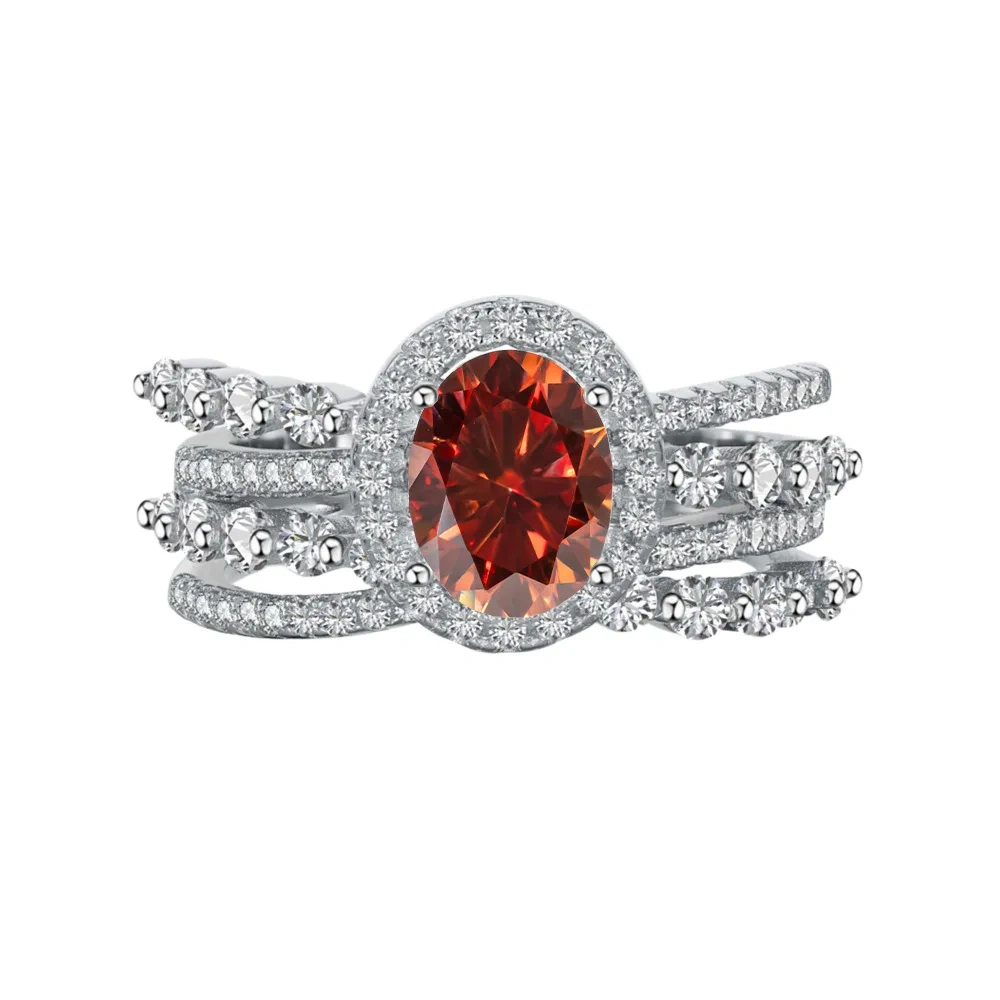 Winkin Winsin Luxury Designer MST Top Grade Moissanite Diamond Rings Woman Colorful Gemstone 925 Sterling Silver Ring Jewelry
