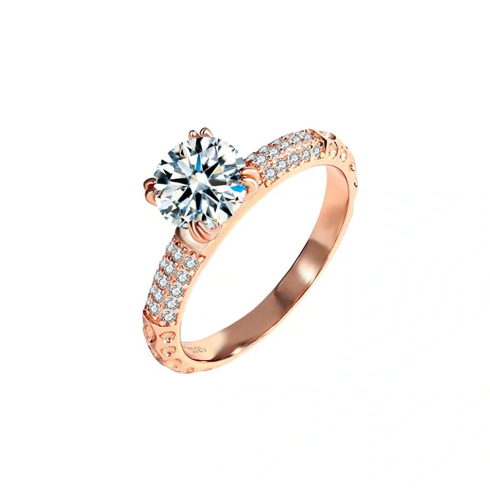 ShanLover Brand MUSHAN GRA Certificated MST Diamond Moissanite Ring for Women Man 925 Sterling Silver Wedding Rings Jewelry