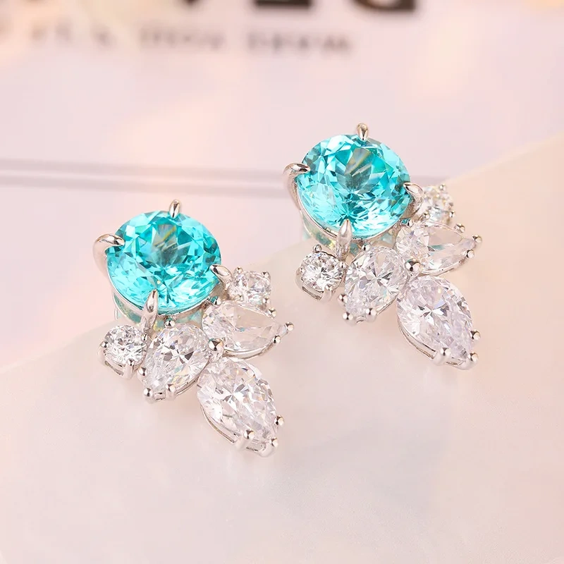 ShanLover Brand  Luxury Brand Designer Lab Grown Gemstones Certificated Real 925 Sterling Silver Pendant Earrings Jewelry