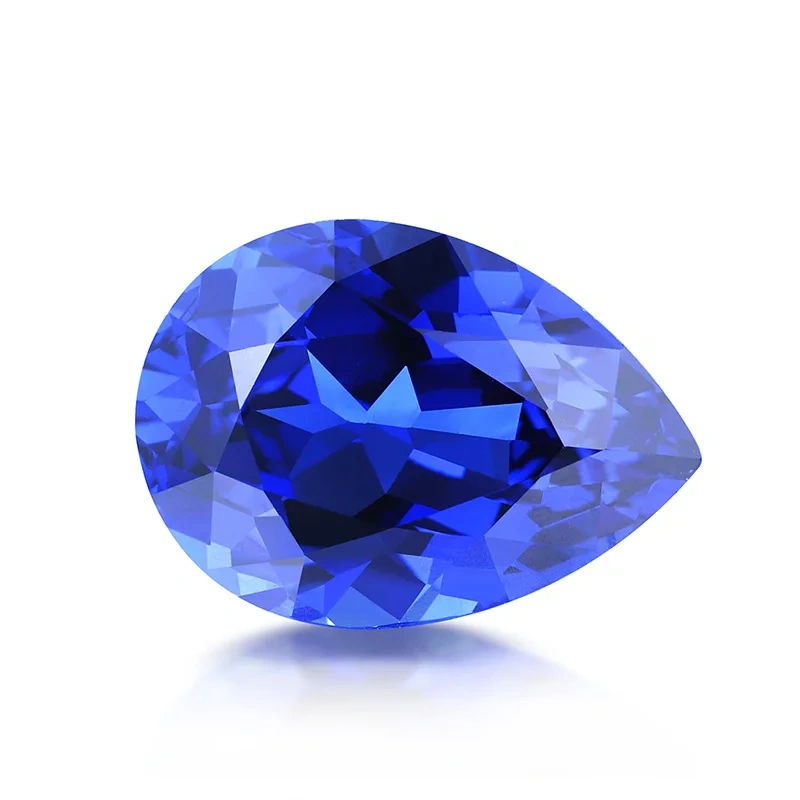 ShanLover Brand GRC Top Grade 1ct 2ct 3ct 5ct Lab Grown Gemstones Sapphire Beads For DIY Pendant Necklace Rings Earrings Jewelry