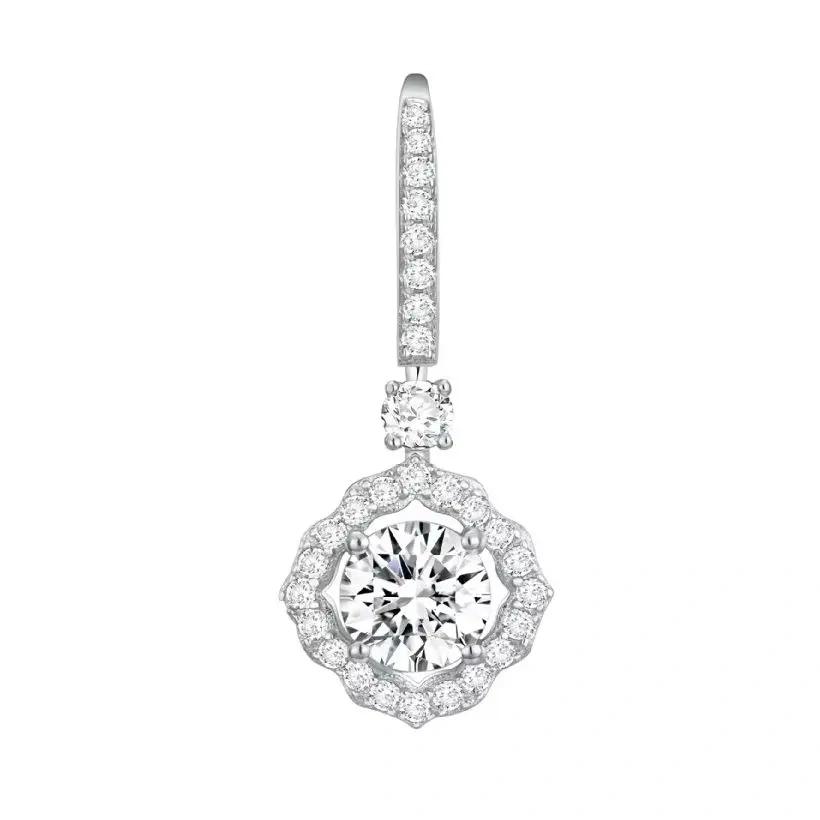 ShanLover Brand 5A Grade 925 Sterling Silver Pendant Zircon Earrings CMA Certificate Luxury Drop Earrings For Woman Jewelry