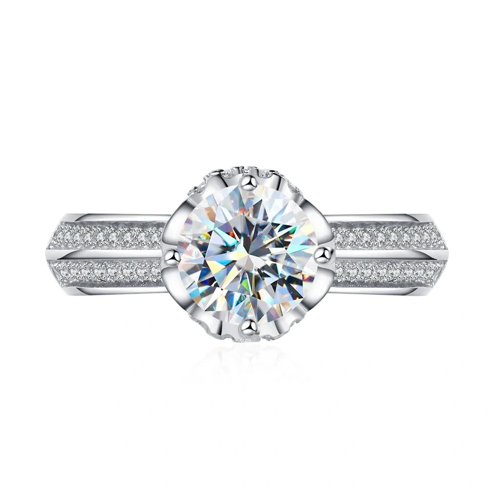 ShanLover  Brand Mosang Diamond  Ring S925 Sterling Silver Ring for Women Luxury Brand Designer New Products Ring