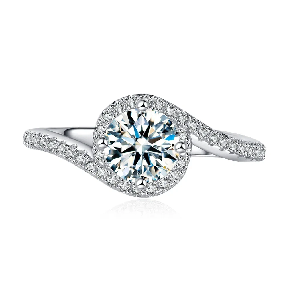ShanLover Brand CMA GRA Certificate MST Top Grade Moissanite 925 sterling silver ring for Women Wedding Diamond Rings Jewelry