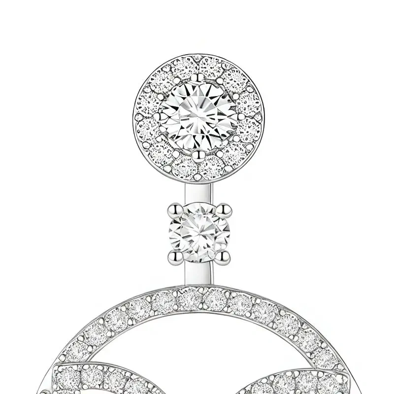 ShanLover Brand Real 925 Sterling Silver Circular Butterfly Zircon Stud Earrings Luxury Quality Fashion Drop Earrings Jewelry