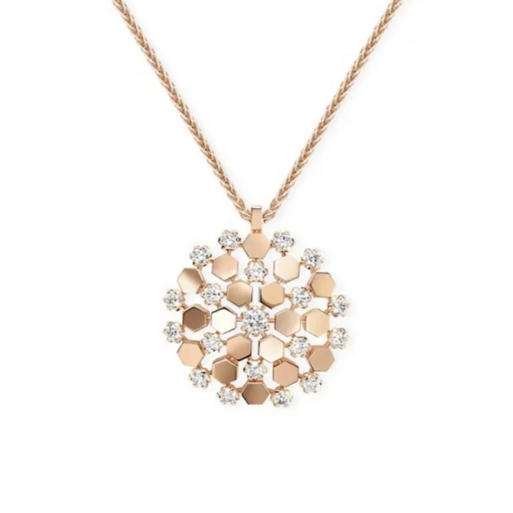 Winkin Winsin S925 Silver Honeycomb Firework Necklace and Earrings Set with High End Sense