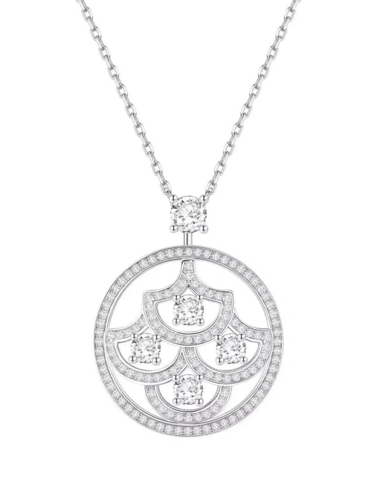 ShanLover Brand Platinum White Gold Plating 925 Sterling Silver Pendants Necklace For Woman Sweater Pendant Dress Necklaces