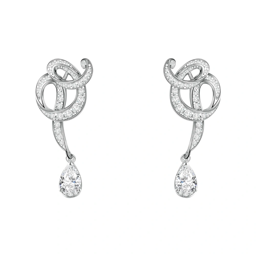 ShanLover Brand Twombly Musical Notes Design Water Drop Gemstone Earrings 925 Sterling Silver Jewelry Pendant Earrings For Women