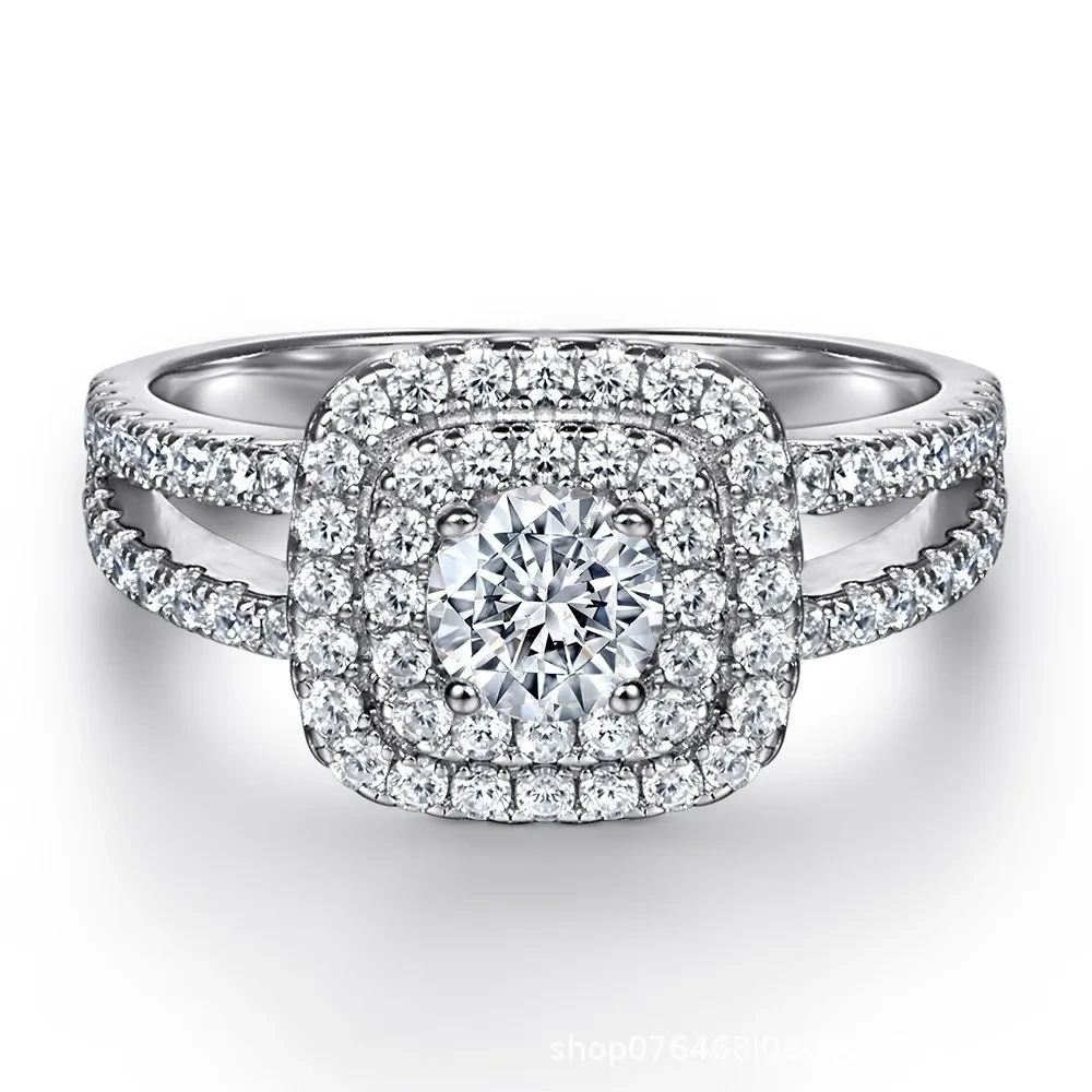 Winkin Winsin 925 Sterling Silver Light Luxury Ring Set Moissanite Diamond Ring Set CMA Certificate Jewelry