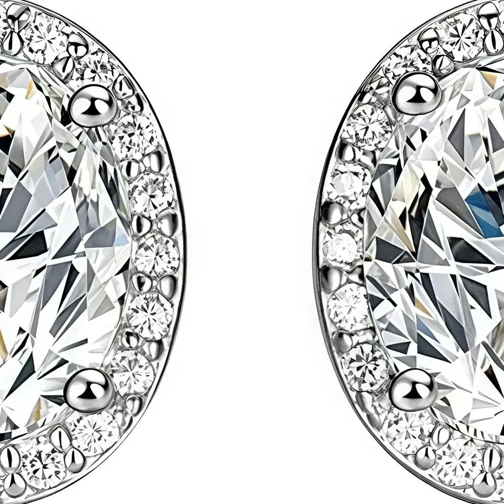 ShanLover Brand MST Top Grade Moissanite Stud Earrings for Women S 925 Sterling Silver 1.5ct 6*8mm Oval Diamond Earrings Jewelry