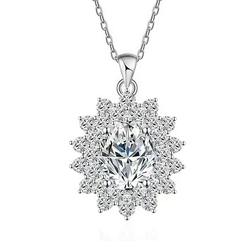 ShanLover Brand GRA Certificated MST Top Grade Pendant Necklace for Women S925 925 Sterling Silver Pendants Necklaces Jewelry