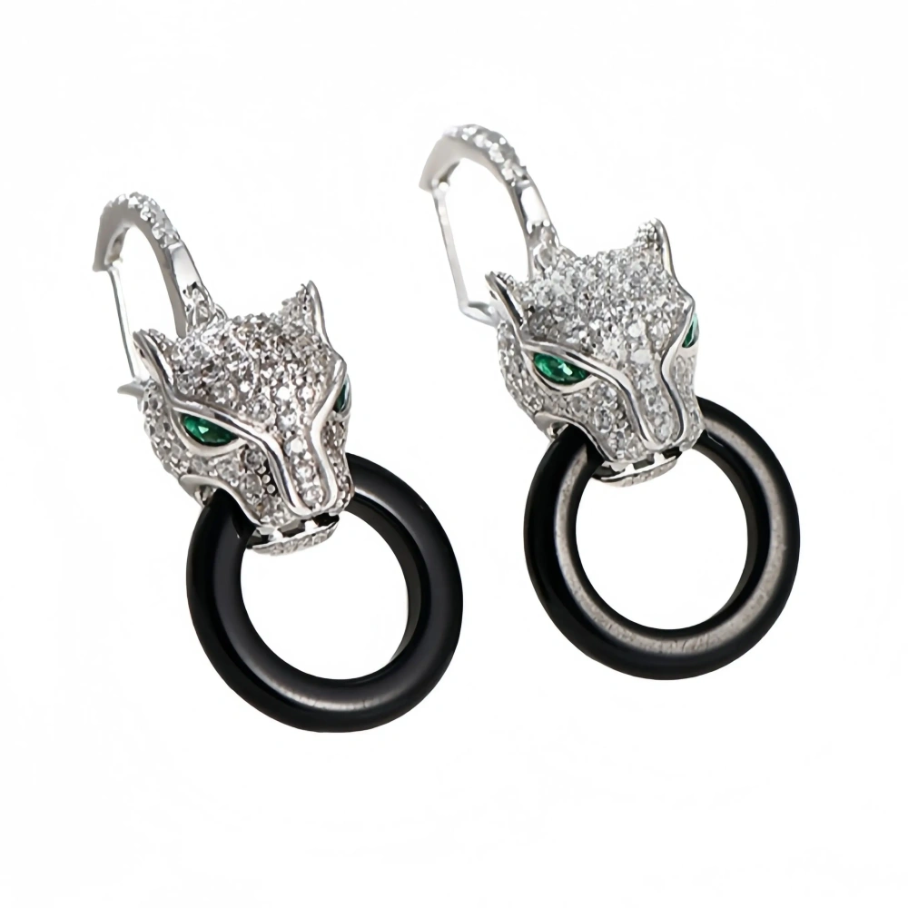 Winkin Winsin Luxury 925 Sterling Silver Necklace Pendants Carbon Diamond Cheetah Enamel Gemstones Women Leopard Pendant Jewelry