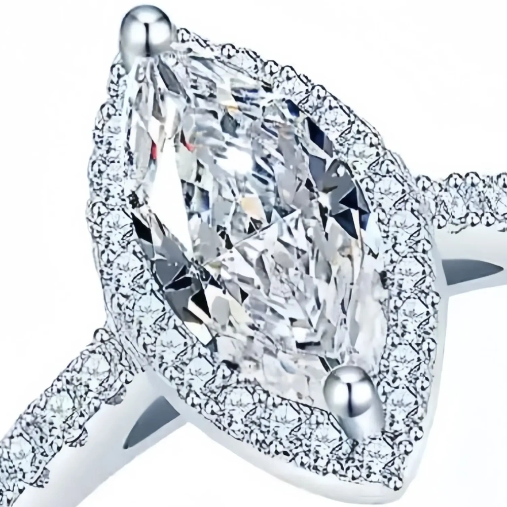 ShanLover Brand CMA Certificate 1ct High Quality Women's Fashionable 925 classics Sterling Silver Moissanite Diamond Ring