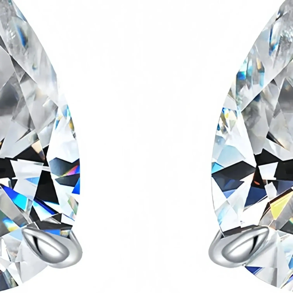 ShanLover Brand High-Grade Moissanite Diamond Earrings Teardrop Design 925 Sterling Silver Stud Earrings Woman Jewelry Accessory