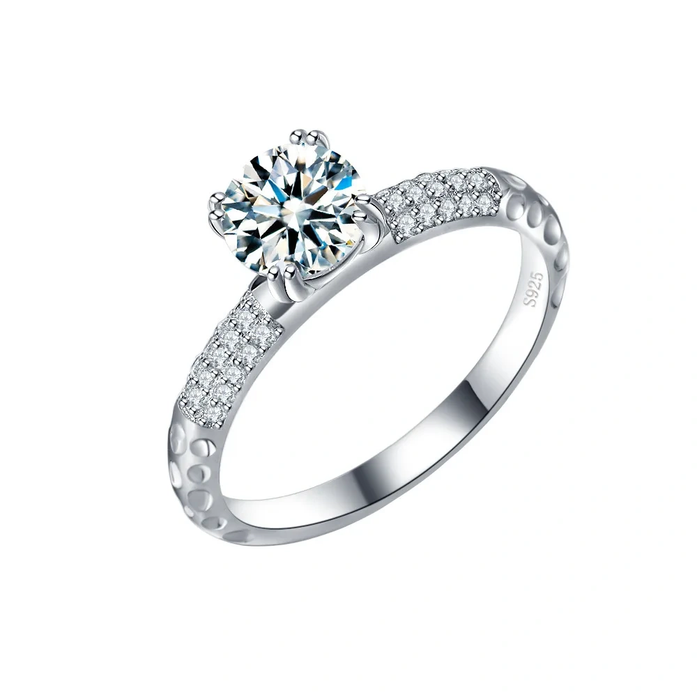 ShanLover Brand MUSHAN GRA Certificated MST Diamond Moissanite Ring for Women Man 925 Sterling Silver Wedding Rings Jewelry