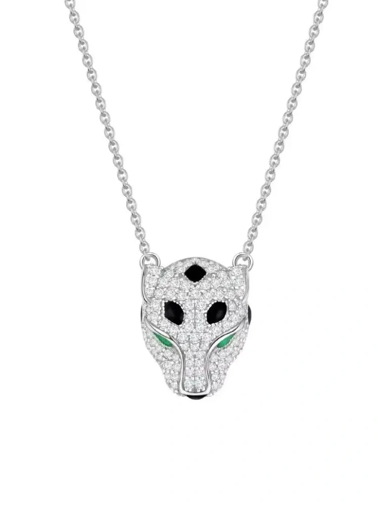 ShanLover Brand New High-End Quality S925 925 Sterling Silver Jewelry Cheetah Leopard Pendant Necklace For Women Fashion Jewelry