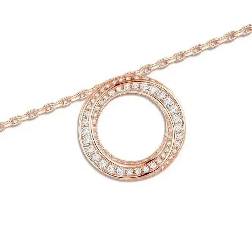 ShanLover Luxury Brand Woman 925 Sterling Silver Pendant Necklace Circle Ring Design Full Gemstones Necklace For Women Jewelry