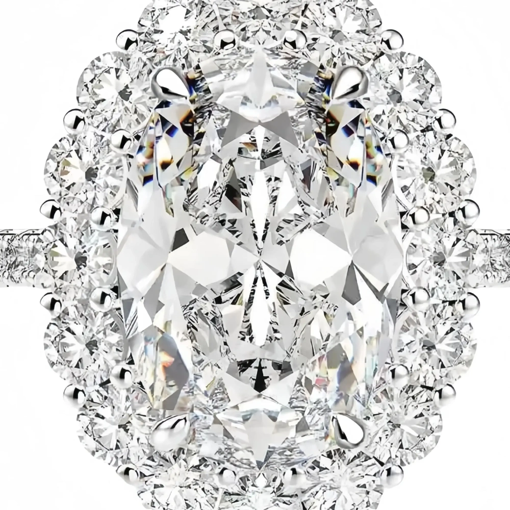ShanLover Luxury Brand Designer 4.5ct Moissanite Diamond Rings 925 Sterling Silver Jewelry For Woman Gemstones Moissanite Ring