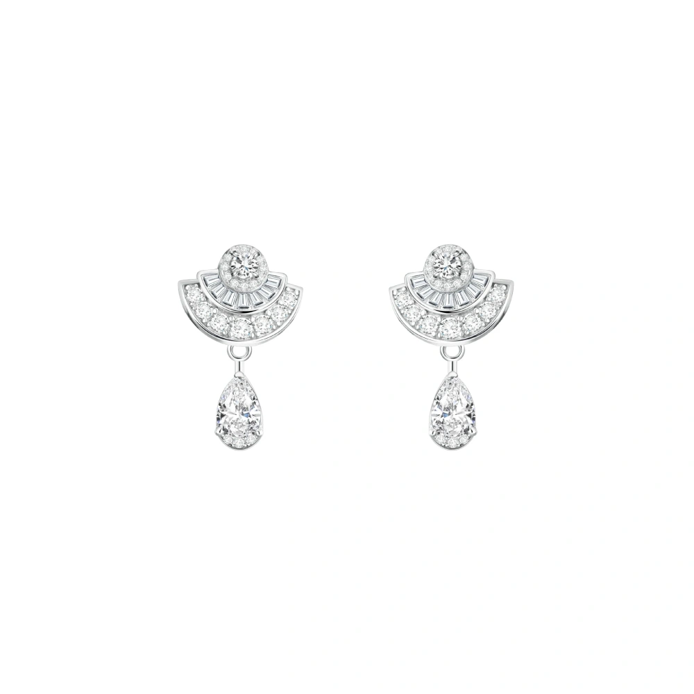 ShanLover Brand AAAAA Level 925 Sterling Silver Full Cut Diamonds And Teardrop Earrings CMA Certificate Zircon Jewelry