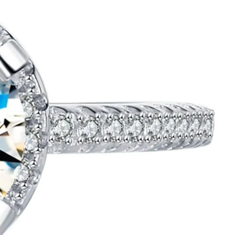 ShanLover Brand S925 Sterling Silver Moissanite Diamond Ring CMA Certificate MST Top Grade 1ct Luxury Rings Jewelry