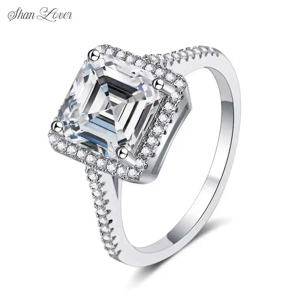 ShanLover Brand MST Top Grade Moissanite Rings High-End Quality Real 925 Sterling Silver Jewelry Ring For Woman Ladies Girls