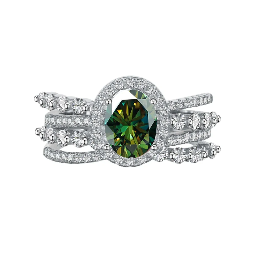 Winkin Winsin Luxury Designer MST Top Grade Moissanite Diamond Rings Woman Colorful Gemstone 925 Sterling Silver Ring Jewelry
