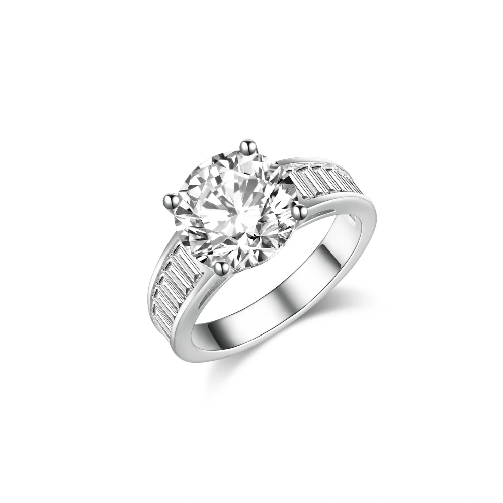 ShanLover Brand High Quality Certificate Hot Sales Fashion Zircon Ring S925 Silver round Diamond Full Row Ring Women