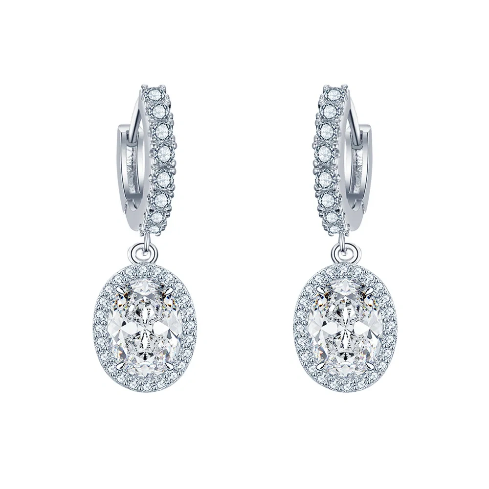 ShanLover Brand MUSHAN CO. MST Top Grade Moissanite Diamond Earrings Stud 925 Sterling Silver Drop Earrings Jewelry for Woman