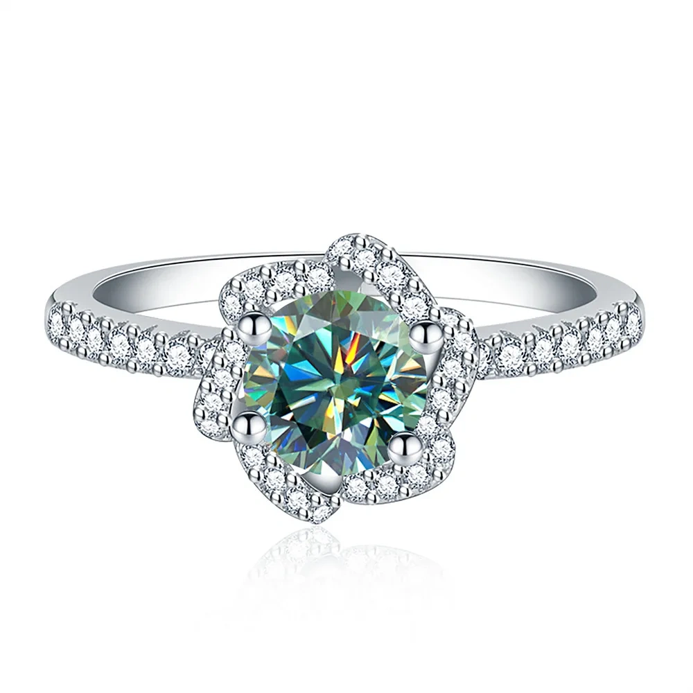 ShanLover Brand GRA Certificated MST Top Grade Moissanite Rings for Women 925 Sterling Silver Bridal Wedding Diamond Ring Jewel
