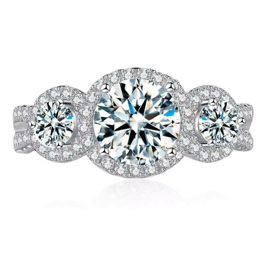 ShanLover Brand Moissanite Ring Light Luxury High End Feel 925 Sterling Silver  Women Luxury Brand Designer New Products Ring