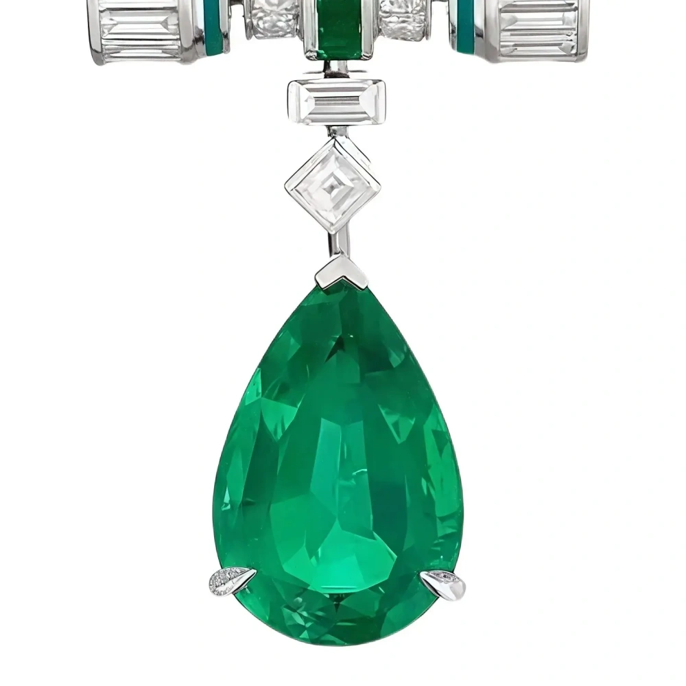 Winkin Winsin Luxury Brand Designer 925 Sterling Silver Earrings High Quality Green Gemstone Ear Pendant Drop Earrings For Woman