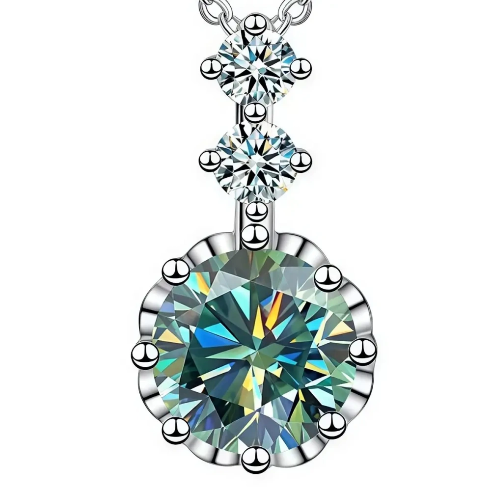 ShanLover Brand Moissanite S925 Sterling Silver Necklace for Women Fashionable High-End Collarbone Chain Jewelry Wholesale