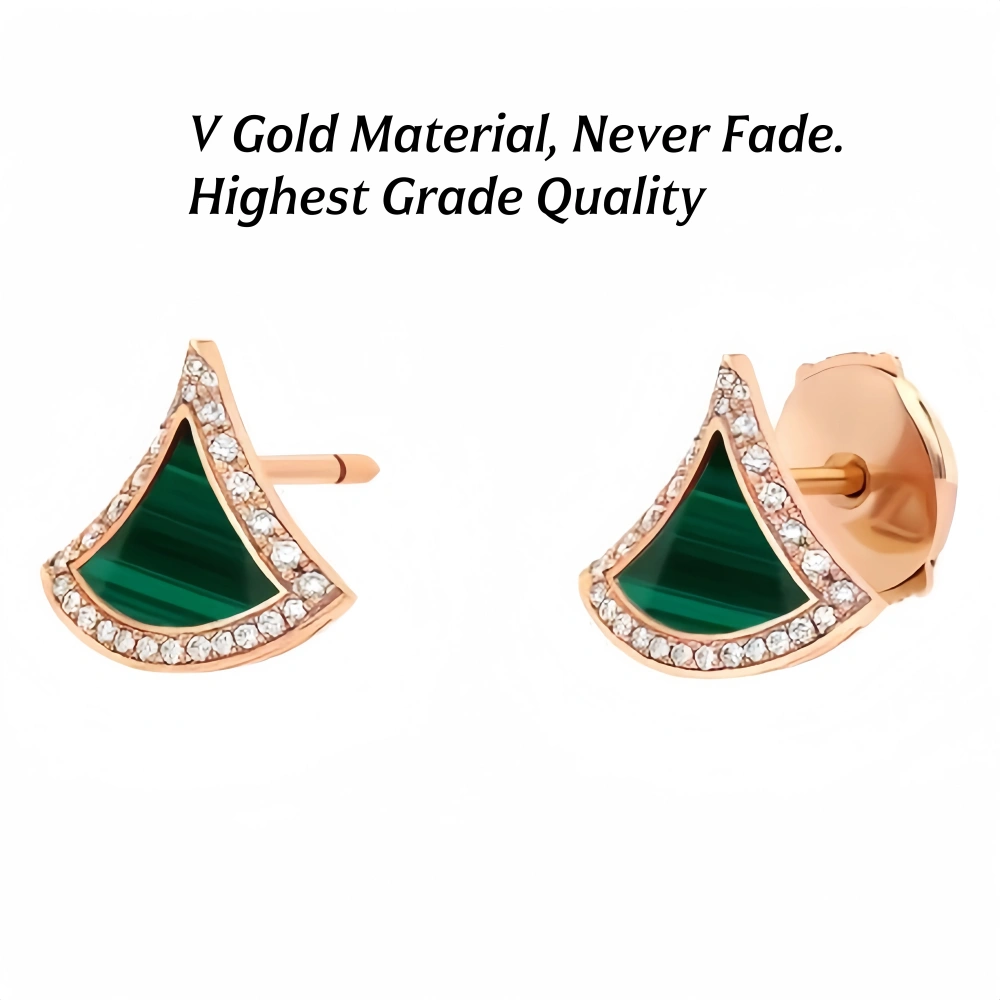 WinkinWinsin Top Grade Brand Dress Design 925 Sterling Silver Stud Earrings For Women 18k V Gold Gemstones Drop Earrings Jewelry