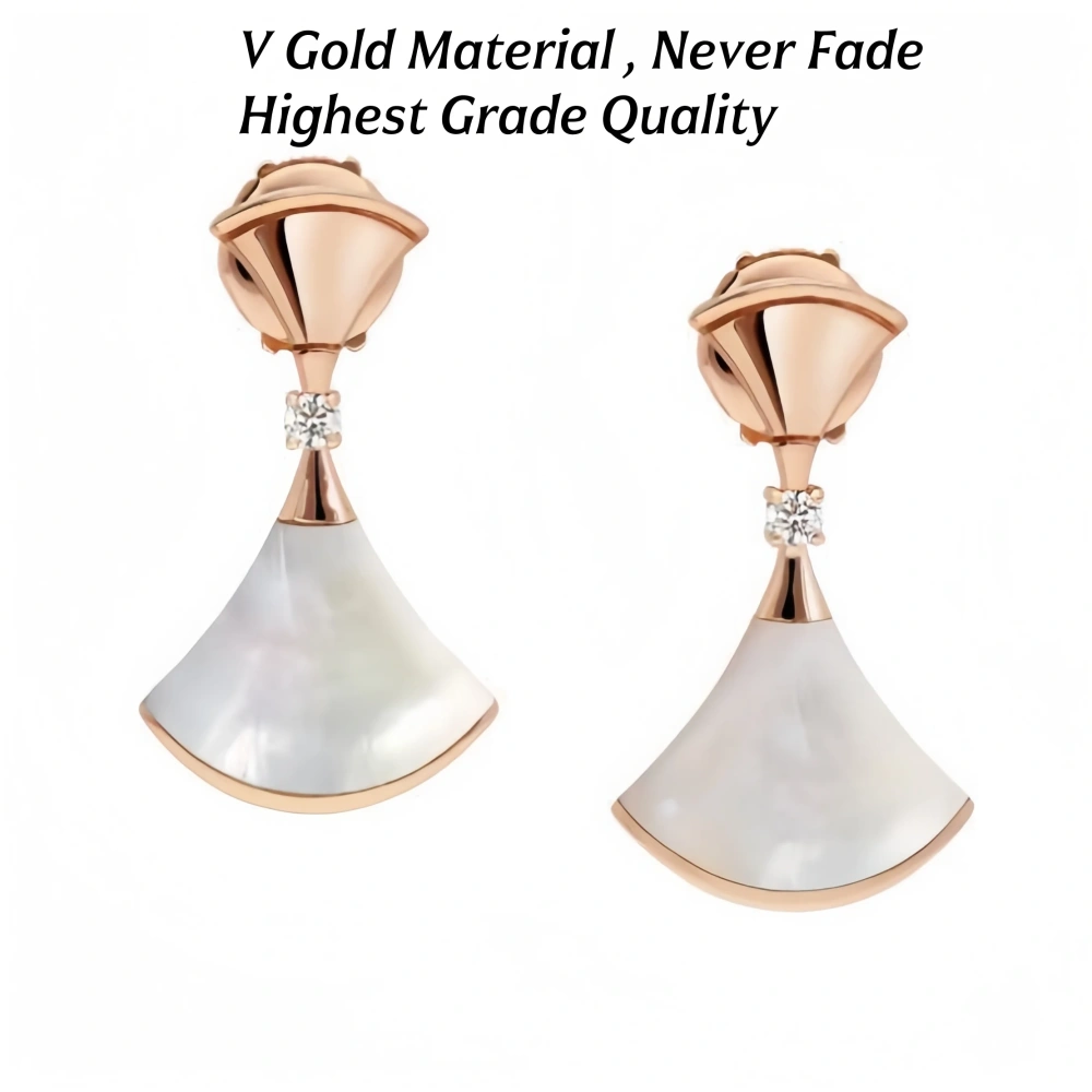 WinkinWinsin Top Grade Brand Dress Design 925 Sterling Silver Stud Earrings For Women 18k V Gold Gemstones Drop Earrings Jewelry