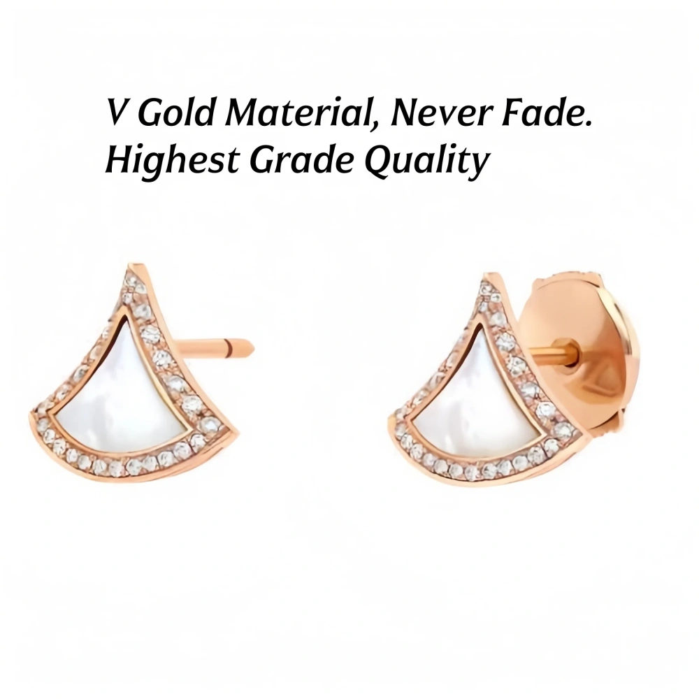WinkinWinsin Top Grade Brand Dress Design 925 Sterling Silver Stud Earrings For Women 18k V Gold Gemstones Drop Earrings Jewelry