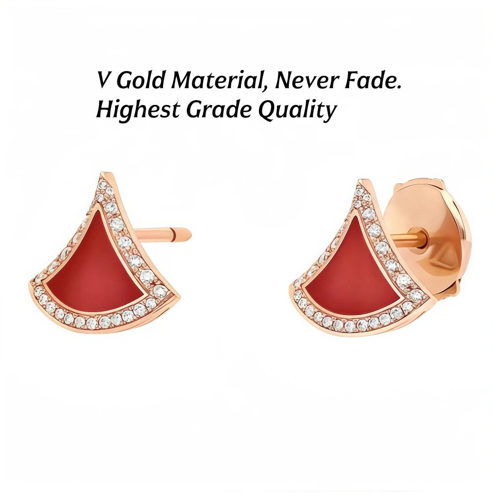 WinkinWinsin Top Grade Brand Dress Design 925 Sterling Silver Stud Earrings For Women 18k V Gold Gemstones Drop Earrings Jewelry