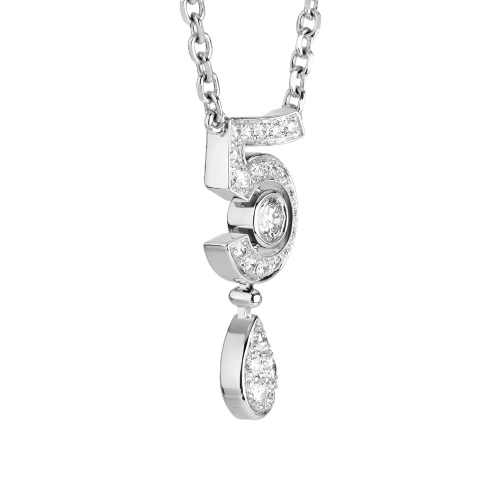 ShanLover Highest Quality 925 Sterling Silver Necklace N Figure 5 Pendants Women Eternal No 5 Necklace Tassel Pendant Jewelry