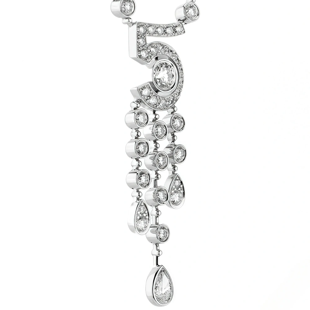 Winkin Winsin Highest Quality 925 Sterling Silver Necklace Tassel Figure 5 Pendants Women Eternal No 5 Necklace Pendant Jewelry
