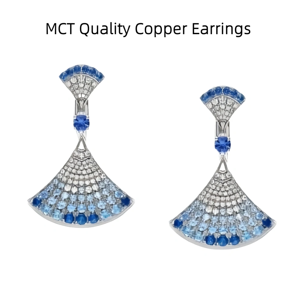 WinkinWinsin Top Grade Brand Dress Design 925 Sterling Silver Stud Earrings For Women 18k V Gold Gemstones Drop Earrings Jewelry