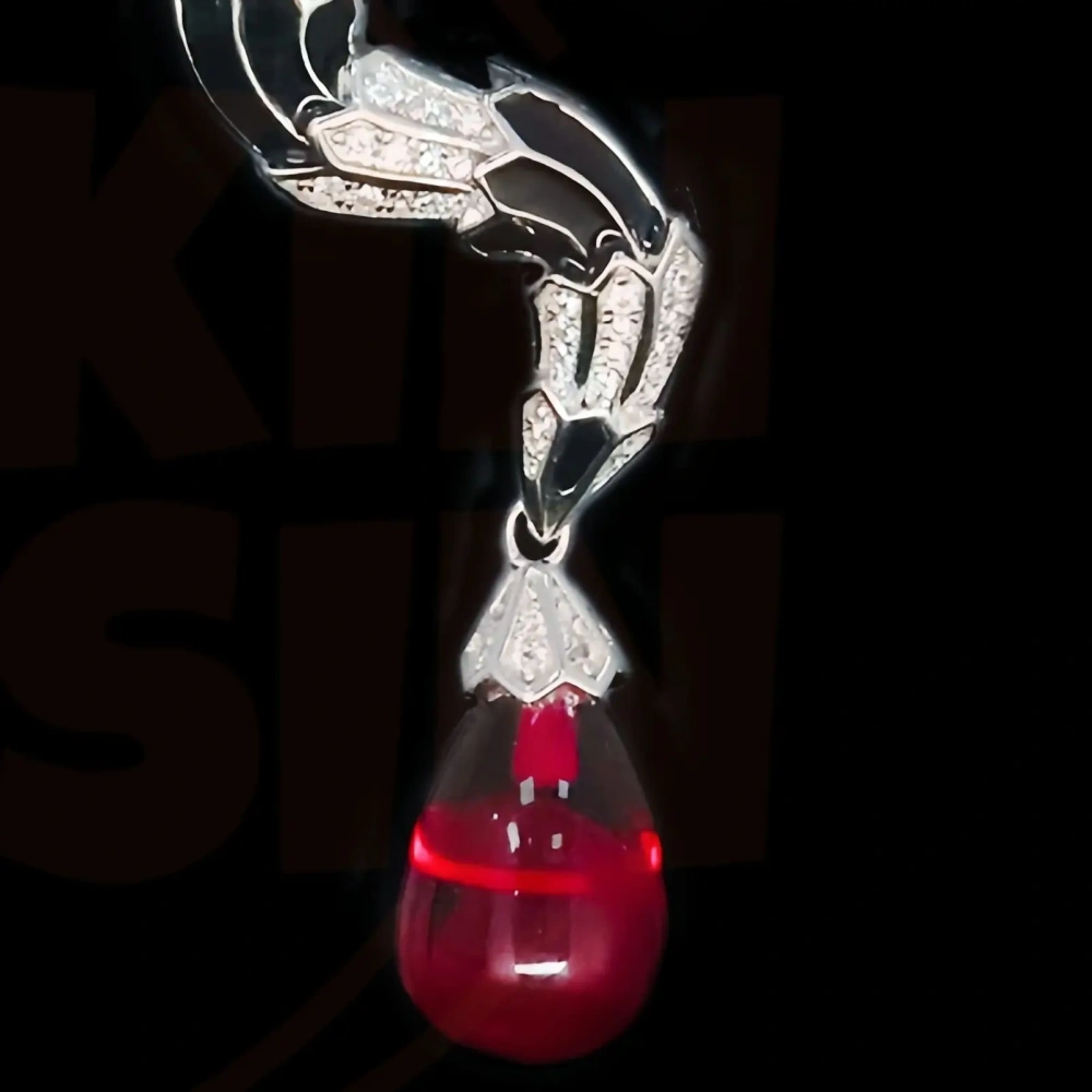 Winkin Winsin Top Luxury 925 Sterling Silver Stud Earrings For Women Snake Earrings Pigeon Blood Gemstones Drop Earrings Jewelry