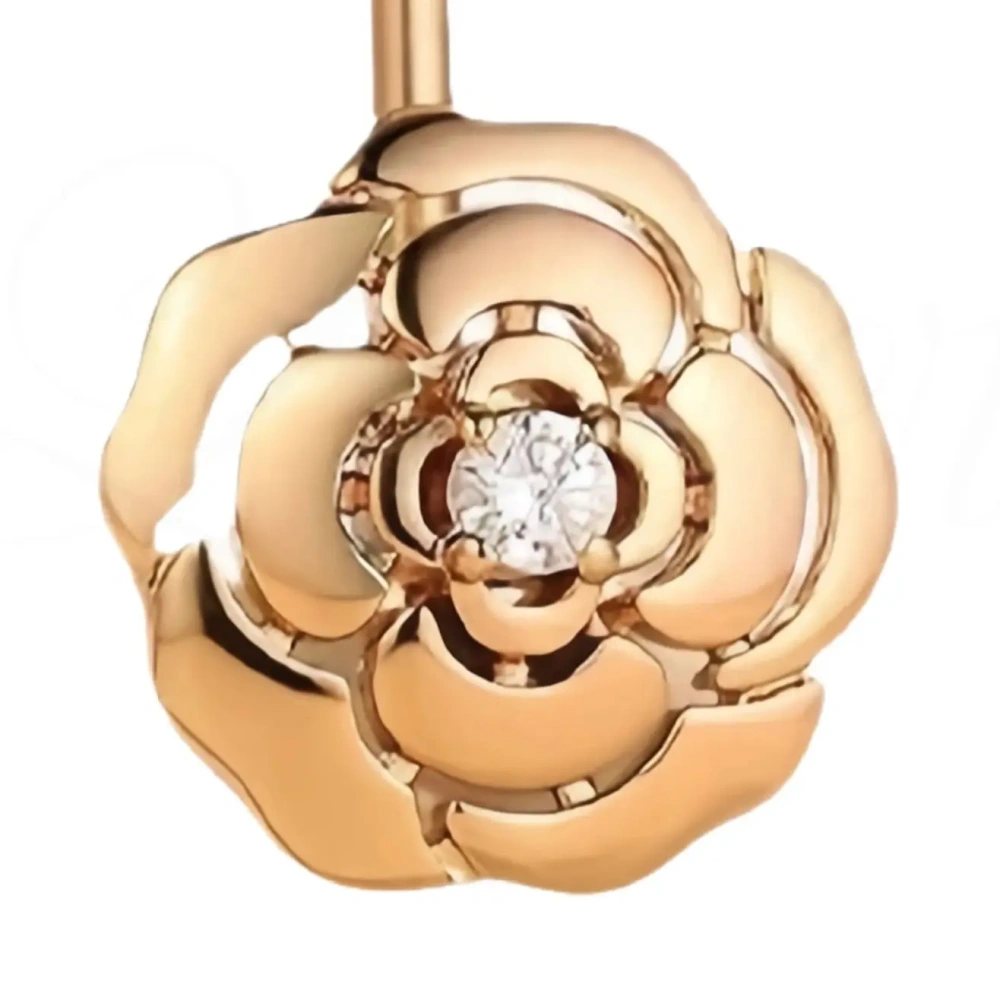 ShanLover Brand Luxury Camellia Flower 925 Sterling Silver Earrings For Women Camellia Stud Earrings Drop Jewelry