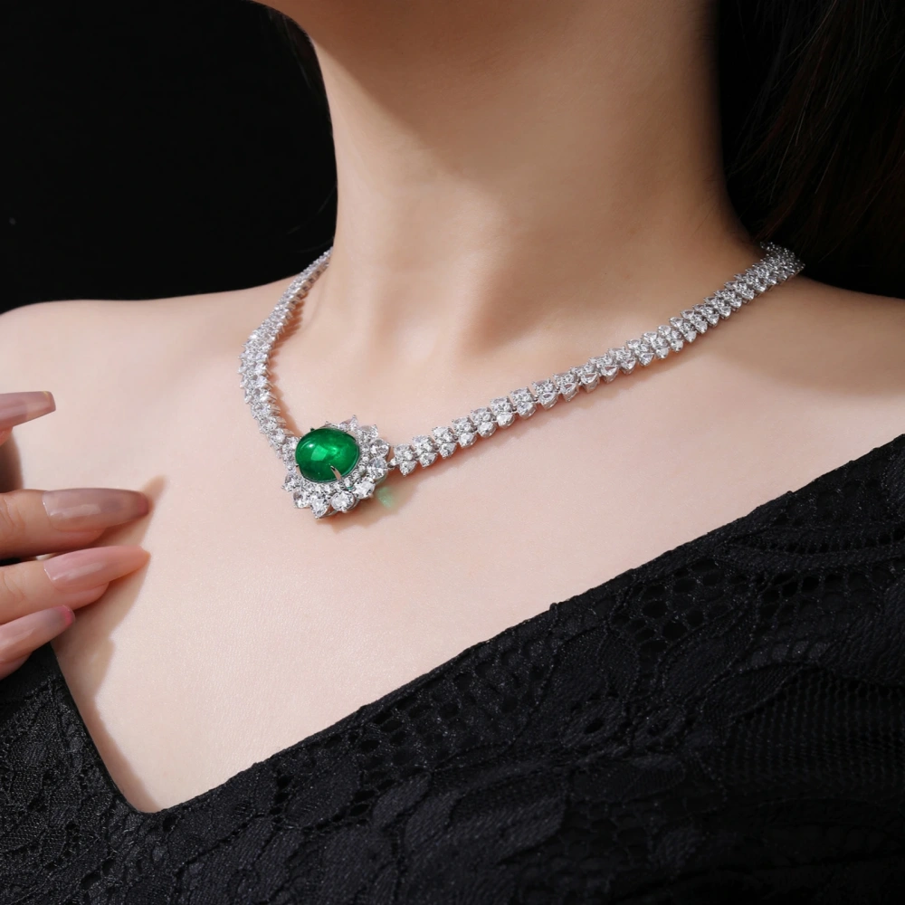 Winkin Winsin Brand 925 Sterling Silver Pendants twisted chain Necklace Plated Platinum High Carbon Diamond Necklace Pendant