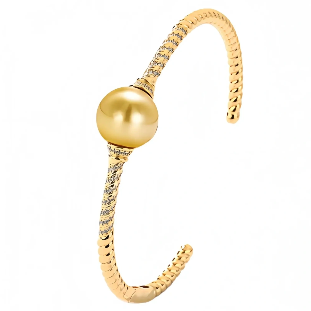 WINKIN WINSIN Brand MST 925 Sterling Silver Bracelet Fashion 18k Gold Plated Bangle Spiral Bracelets Jewelry