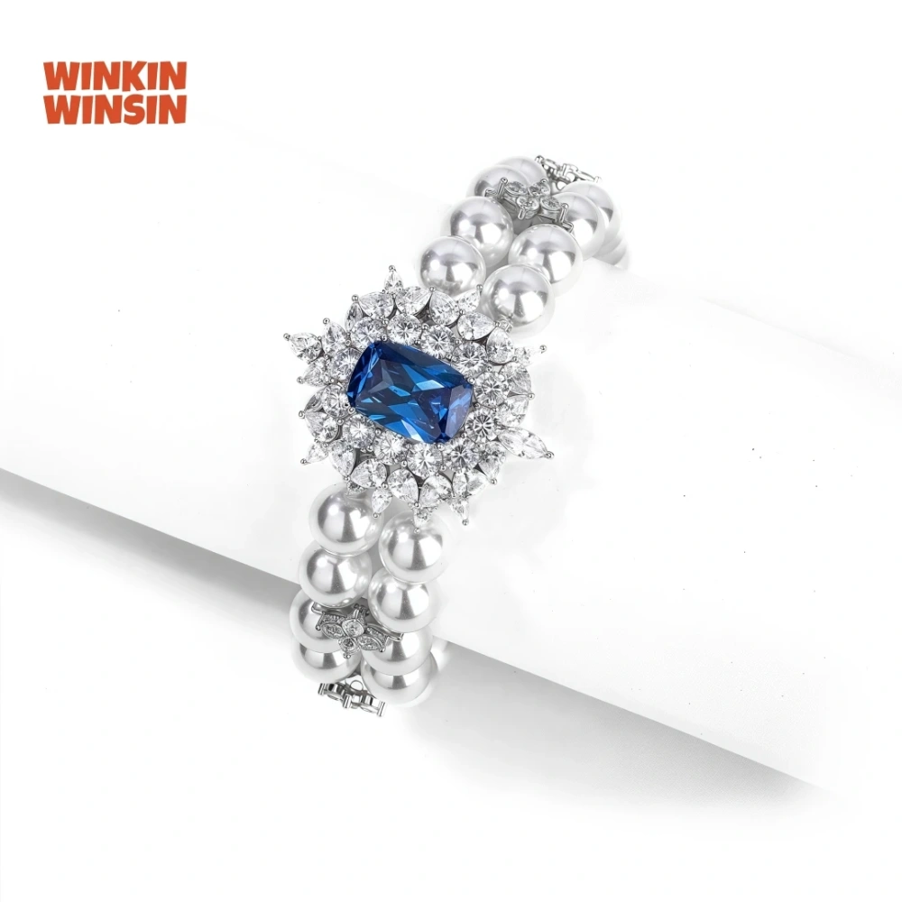 WINKIN WINSIN Brand MST Luxury Lab Grown Gemstones Multi-layer Bangle Bracelet  925 Sterling Silver Bracelets Jewelry