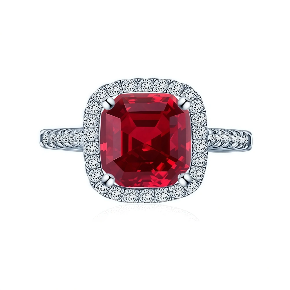 WINKIN WINSIN Brand MST 925 Sterling Silver High Carbon Diamond 3 Carat Elliptical Artificial Sapphire Diamond Rings Jewelry