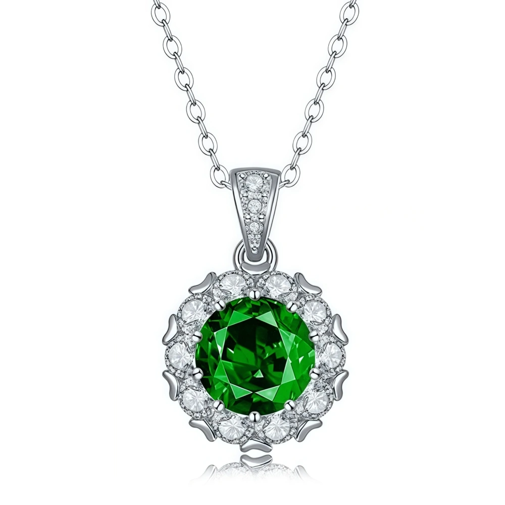 WINKIN WINSIN Brand Newest Party Necklace Pendant 925 Sterling Silver Zircon Gemstones Necklace Certificated Pendant Jewelry
