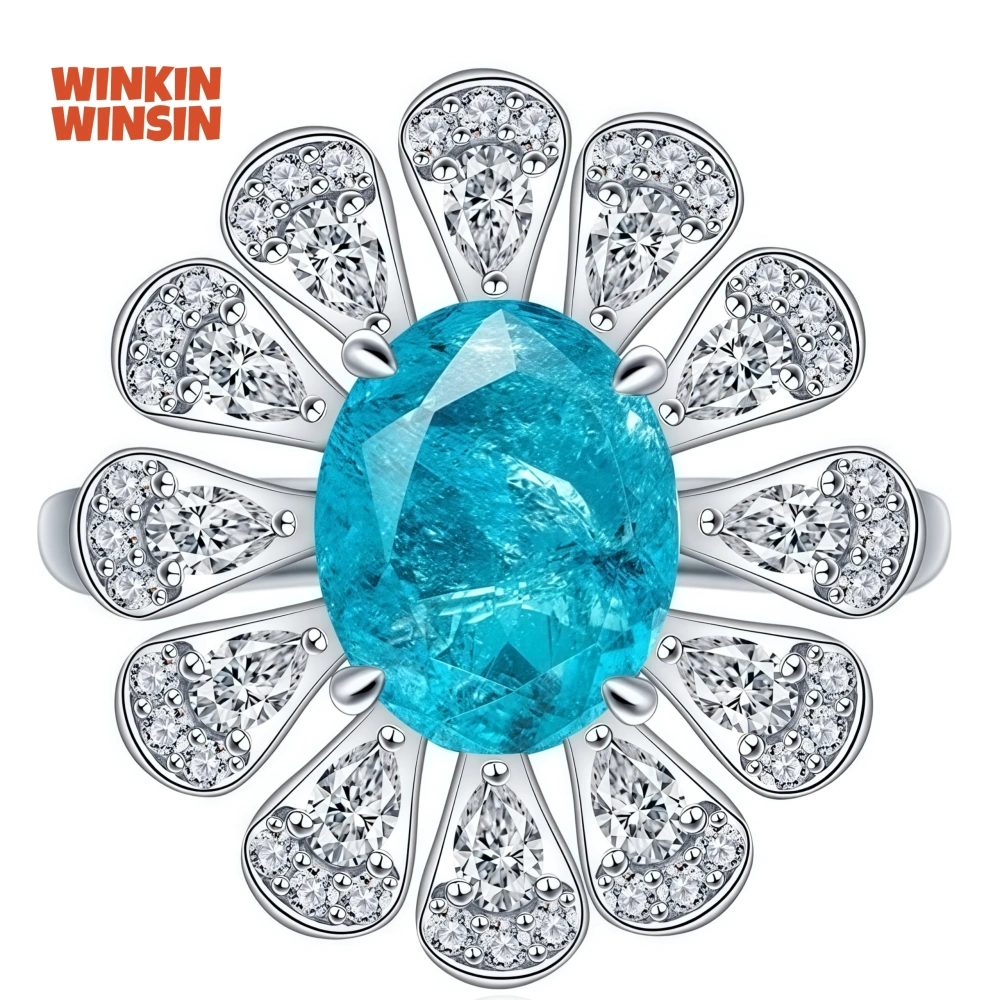 WINKIN WINSIN Brand MST New Products Luxury Brand Designer Certificated High Quality 925 Sterling Silver Droplet Ring Jewelry