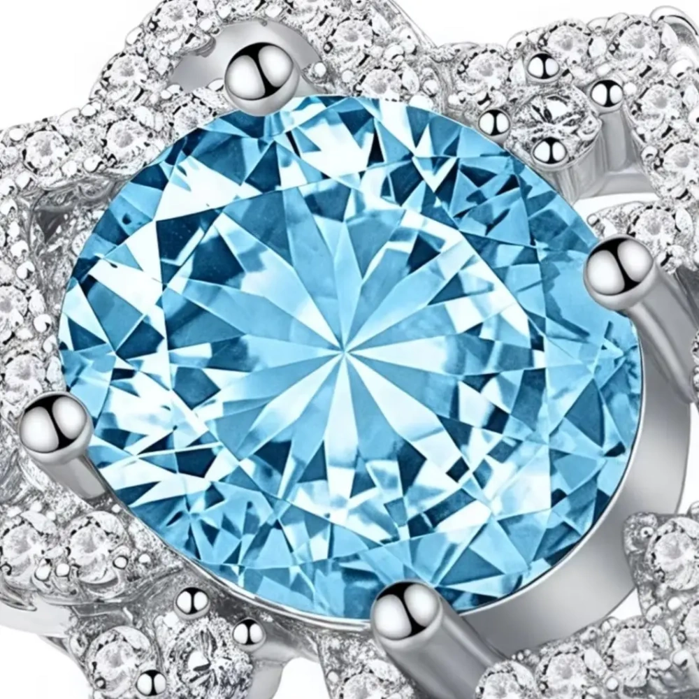 WINKIN WINSIN Brand MST Newest Hot Sales Oval 4ct Synthetic Sapphire Zircon 925 Sterling Silver High Carbon Diamond Ring Jewelry